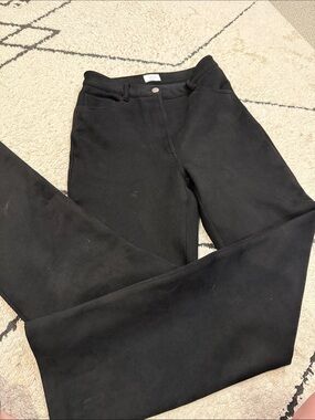 wilfred high waisted pant velour suede 6 Black Women's Stretch Jeans